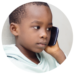Child on phone